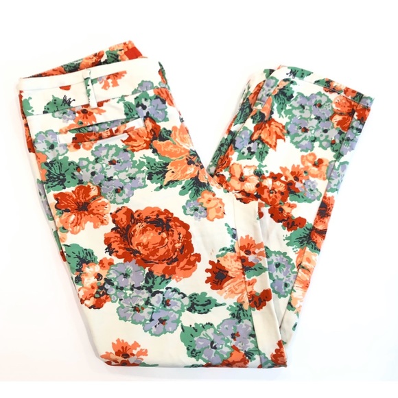 Anthropologie Cartonnier Floral Crop Pants - Picture 4 of 12